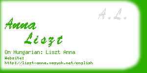 anna liszt business card